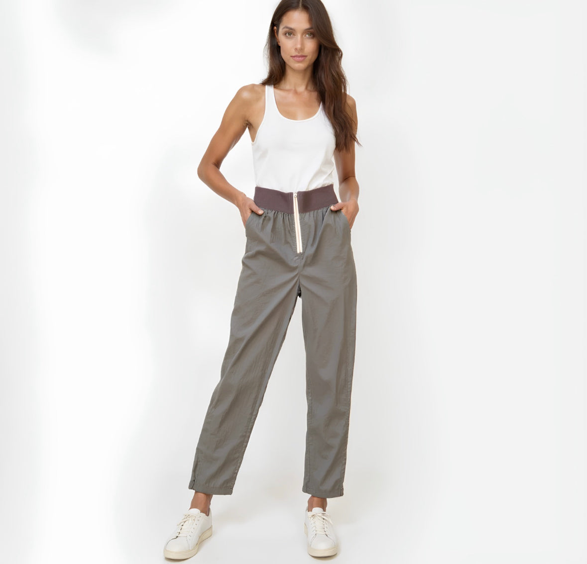 HIGHWAIST ZIP PANTS
