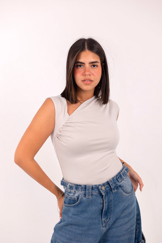Twist Top-Grey