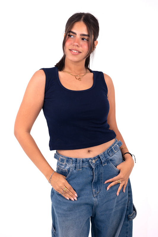 Crop Top-Black