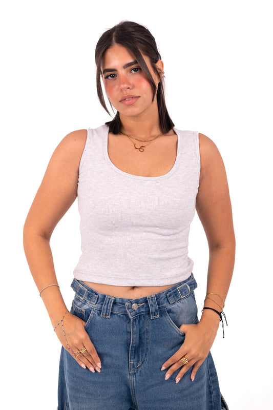 Crop Top-White
